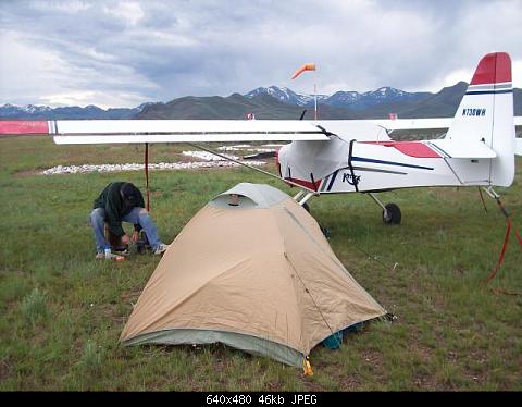 Airplane camping at its best