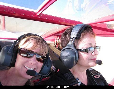 Daughter in law Michelle in right seat.  The girls get away from the guys via Kitfox!  June 2010
