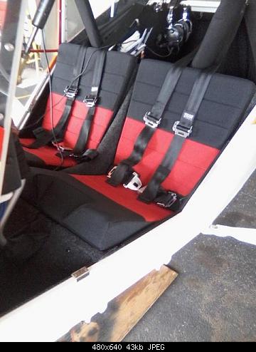 Pilot side view of the new seats I made in 2013